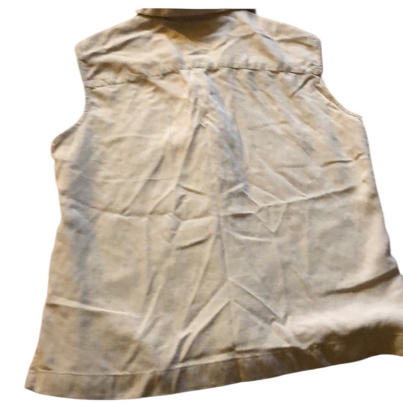 100% silk button up top size M - Picture 5 of 6